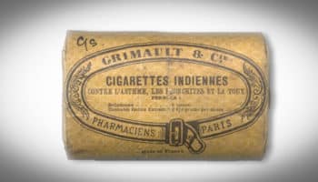 Indian cigarette, pharmaceutical cigarette, asthma, Grimault